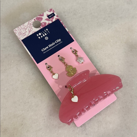 NWT Roller Rabbit x Target Pink Claw Hair Clip - Picture 2 of 2